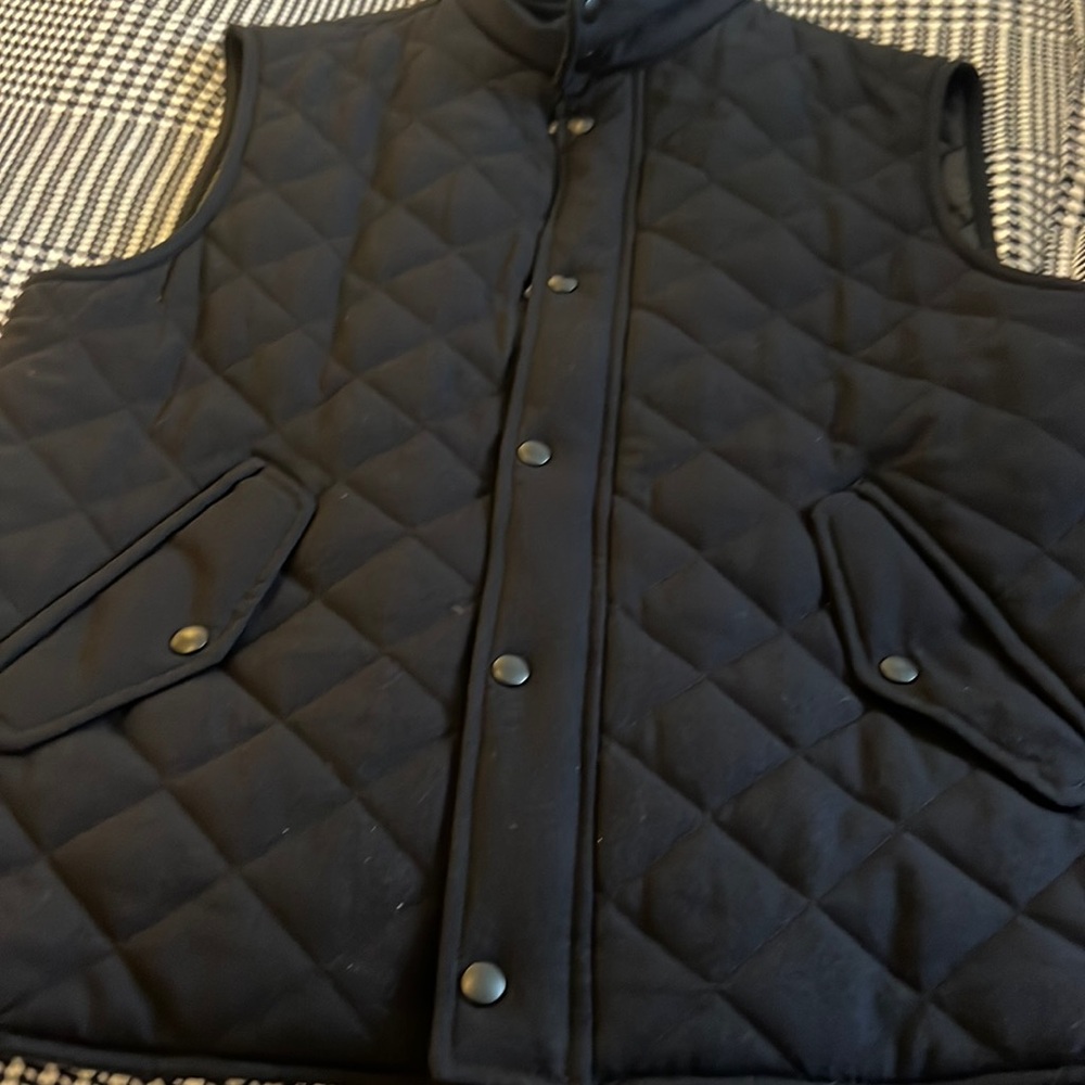 Banana Republic Dark Navy quilted lined Vest A Fall Must
